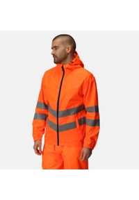 Regatta - Kurtka robocza męska Hi-s Pro Packaway kieszonkowa. Kolor: niebieski. Sport: turystyka piesza #1