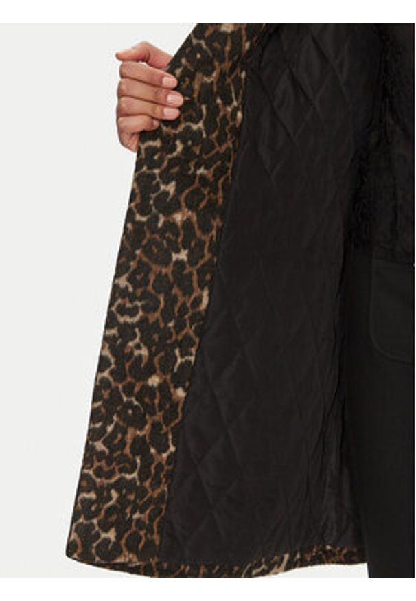 Morgan Płaszcz przejściowy 251-GELEO Brązowy Regular Fit. Kolor: brązowy. Materiał: syntetyk