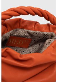 Red Valentino torebka skórzana kolor pomarańczowy. Kolor: pomarańczowy. Materiał: skórzane. Rodzaj torebki: na ramię #2