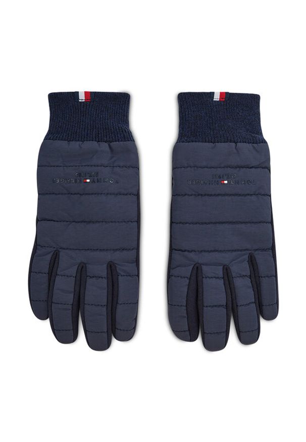 TOMMY HILFIGER - Tommy Hilfiger Rękawiczki Męskie Th Established Mix Nylon Gloves AM0AM07884 Granatowy. Kolor: niebieski. Materiał: materiał