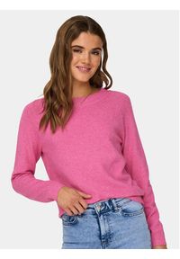 only - ONLY Sweter Rica 15204279 Różowy Regular Fit. Kolor: różowy. Materiał: syntetyk #7