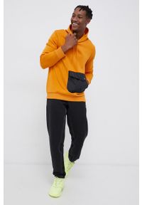 adidas Performance - Bluza. Typ kołnierza: kaptur. Kolor: pomarańczowy. Materiał: tkanina, materiał, dzianina. Wzór: gładki #5