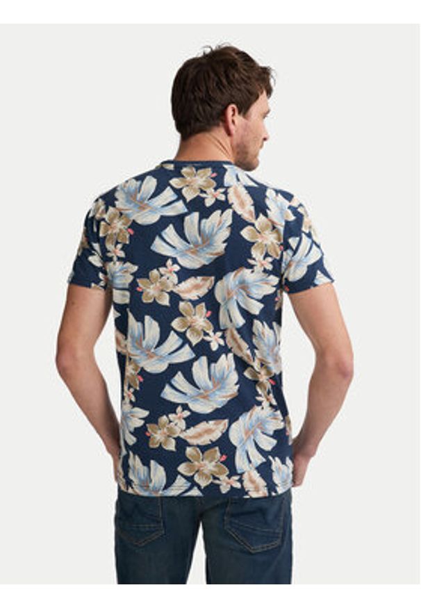 Petrol Industries T-Shirt M-1050-TSR655 Granatowy Regular Fit. Kolor: niebieski. Materiał: bawełna