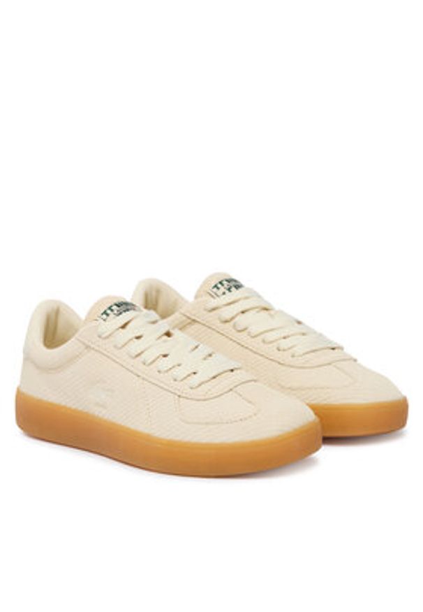 Lacoste Sneakersy Baseshot Pro 51SFA0087 Écru. Kolor: kremowy. Materiał: skóra, zamsz