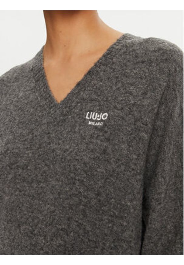 Liu Jo Sukienka dzianinowa WF4430 MA49P Szary Regular Fit. Kolor: szary. Materiał: syntetyk