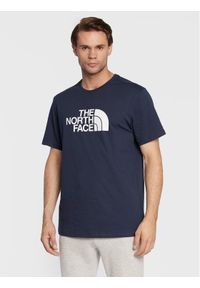 The North Face T-Shirt Easy NF0A2TX3 Granatowy Regular Fit. Kolor: niebieski. Materiał: bawełna