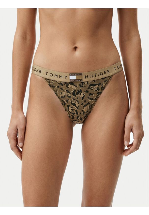 TOMMY HILFIGER - Tommy Hilfiger Stringi UW0UW06499 Beżowy. Kolor: beżowy. Materiał: bawełna