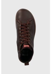 Camper sneakersy skórzane Peu Pista GM kolor brązowy. Nosek buta: okrągły. Zapięcie: sznurówki. Kolor: brązowy. Materiał: skóra. Technologia: Gore-Tex. Sezon: zima #5