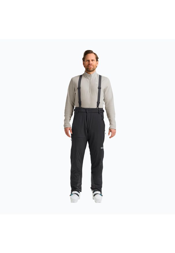 Spodnie narciarskie męskie Jack Wolfskin Flowline Pro 2L Ins. Kolor: czarny. Sezon: zima. Sport: narciarstwo