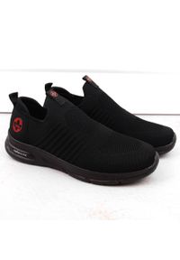 Komfortowe buty sportowe męskie wsuwane czarne Rieker B7365-00. Zapięcie: bez zapięcia. Kolor: czarny #7
