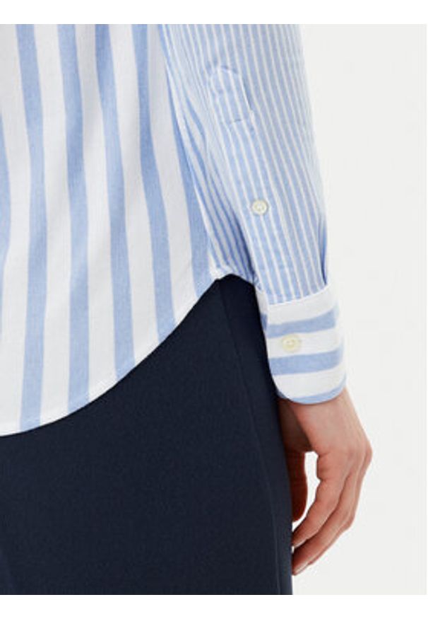 Polo Ralph Lauren Koszula 211965102002 Niebieski Slim Fit. Typ kołnierza: polo. Kolor: niebieski. Materiał: bawełna