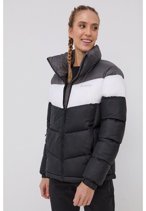columbia - Columbia Kurtka Puffect Color Block Jkt damska kolor czarny zimowa 1955101. Okazja: na co dzień. Kolor: czarny. Sezon: zima. Styl: casual