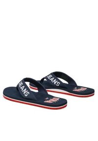 Tommy Jeans Japonki Flip Flop Logo Tape EM0EM01147 Granatowy. Kolor: niebieski. Materiał: materiał #2