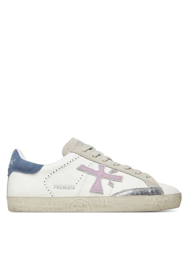 Premiata Sneakersy Stevend 7273 Écru. Materiał: skóra