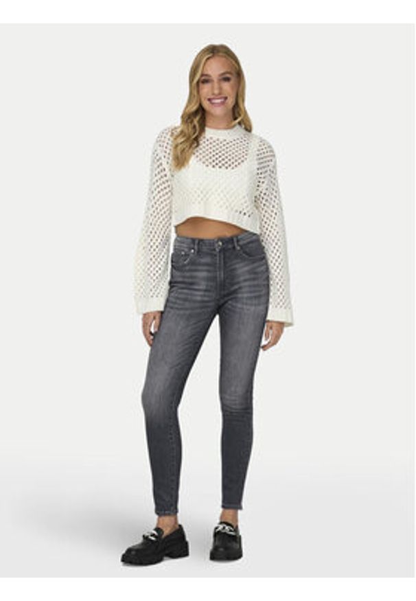 only - ONLY Sweter Milla 15300575 Écru Regular Fit. Materiał: syntetyk