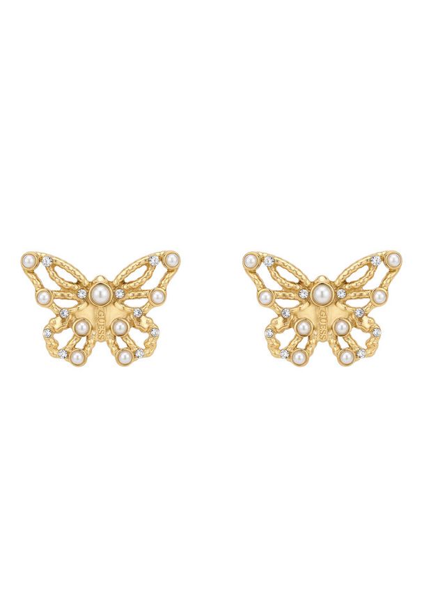 Kolczyki Guess. Materiał: złote. Kolor: złoty