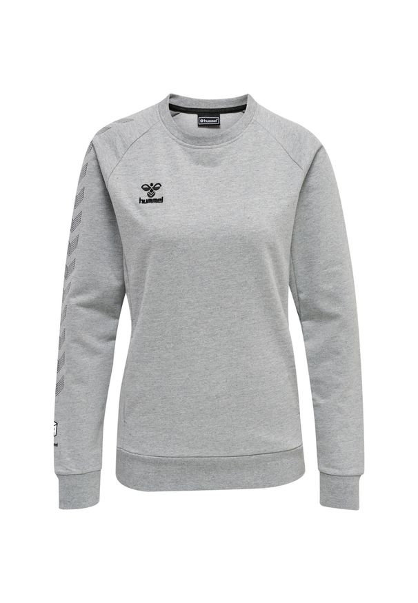 Damska bluza bawełniana Hummel Move Grid. Kolor: szary. Materiał: bawełna. Sport: fitness