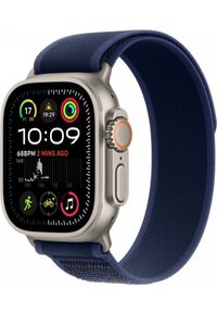 APPLE - Smartwatch Apple Watch Ultra 2 GPS + Cellular, koperta 49 mm z tytanu w kolorze naturalnym z opaską Trial M/L w kolorze niebieskim. Rodzaj zegarka: smartwatch. Kolor: niebieski