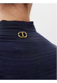 TwinSet - TWINSET Sukienka koszulowa 251TP2260 Granatowy Loose Fit. Kolor: niebieski. Materiał: wiskoza. Typ sukienki: koszulowe #4