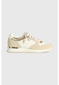 MEXX - Mexx buty Fleur kolor beżowy. Nosek buta: okrągły. Zapięcie: sznurówki. Kolor: beżowy. Materiał: skóra, guma #1