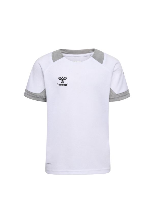 Dziecięcy dżersej poliestrowy Hummel Lead. Kolor: biały. Materiał: poliester, jersey. Sport: piłka ręczna
