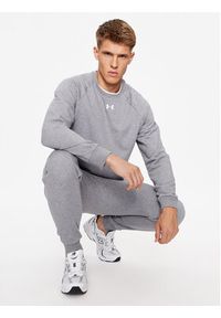 Under Armour Bluza Ua Rival Fleece Crew 1379755 Szary Loose Fit. Kolor: szary. Materiał: bawełna #4