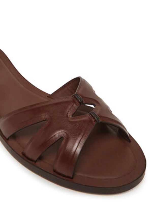Max Mara Sandały 2514521092600 Brązowy. Kolor: brązowy. Materiał: skóra
