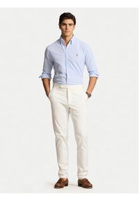 Polo Ralph Lauren Koszula 710934575002 Błękitny Slim Fit. Typ kołnierza: polo. Kolor: niebieski. Materiał: bawełna #6
