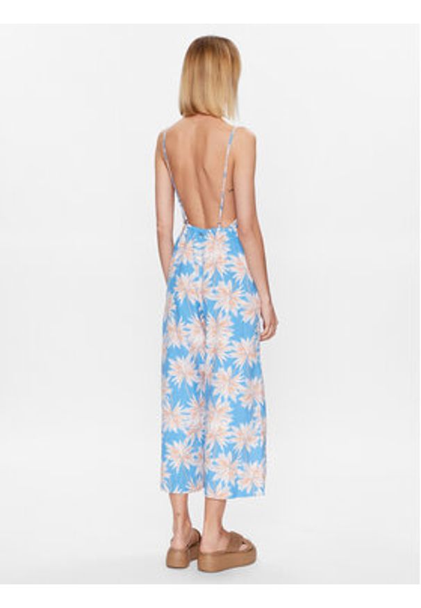 Roxy Kombinezon Never Ending Summer ERJX603348 Błękitny Regular Fit. Kolor: niebieski. Materiał: bawełna