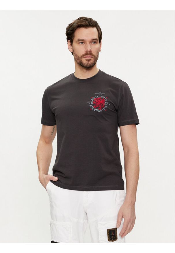 Aeronautica Militare T-Shirt 241TS2201J629 Szary Regular Fit. Kolor: szary. Materiał: bawełna