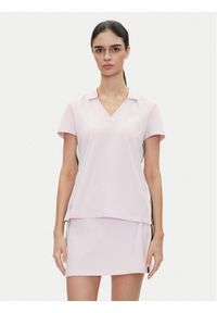 DKNY Sport Polo DP5T1212 Różowy Regular Fit. Typ kołnierza: polo. Kolor: różowy. Materiał: bawełna. Styl: sportowy