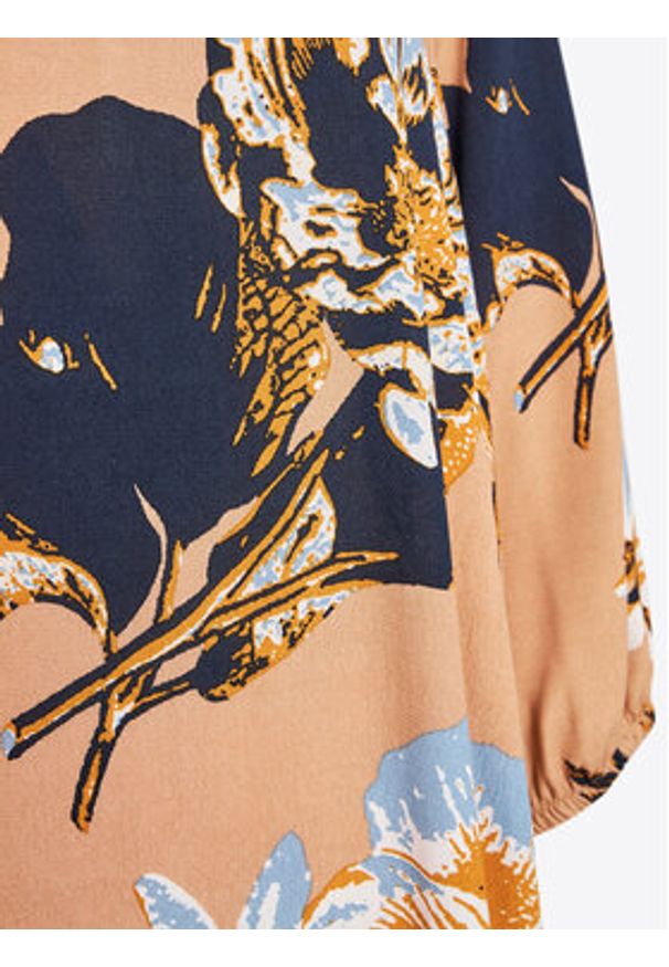 Zizzi Sukienka codzienna V00057I Beżowy Regular Fit. Okazja: na co dzień. Kolor: beżowy. Materiał: wiskoza. Typ sukienki: proste. Styl: casual