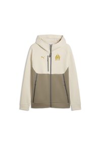 Puma - Męska rozpinana bluza z kapturem Olympique de Marseille PUMATECH PUMA. Typ kołnierza: kaptur. Kolor: żółty, biały, wielokolorowy. Sport: bieganie #1