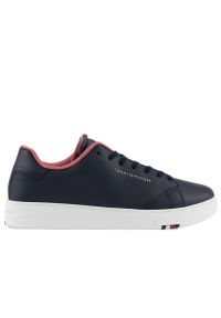 TOMMY HILFIGER - Buty Tommy Hilfiger Elevated RBW Cupsole FM0FM04487-DW5 - granatowe. Okazja: na co dzień. Kolor: niebieski. Materiał: guma, poliester, materiał, skóra, kauczuk. Szerokość cholewki: normalna