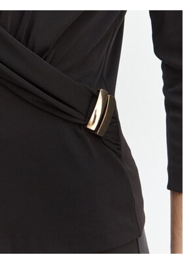 Rinascimento Bluzka CFC0127695003 Czarny Slim Fit. Kolor: czarny. Materiał: syntetyk
