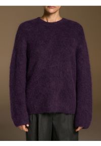Reserved - Sweter z wełną alpaki - fioletowy. Kolor: fioletowy. Materiał: wełna #1