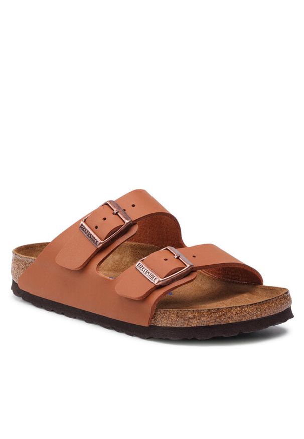 Birkenstock Klapki Arizona Bs 1019119 Brązowy. Kolor: brązowy. Materiał: skóra