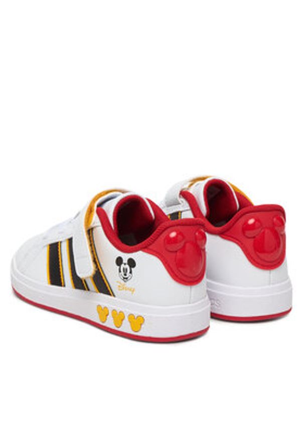 Adidas - adidas Sneakersy Grand Court Mickey El K JQ8067 Biały. Kolor: biały. Materiał: skóra