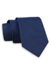 Alties - Granatowy Elegancki Męski Krawat -ALTIES- 7cm, Stylowy, Klasyczny, Jednokolorowy. Kolor: niebieski. Materiał: tkanina. Styl: elegancki, klasyczny #1