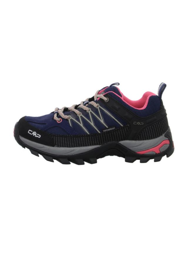 Buty trekkingowe damskie CMP Rigel Low. Zapięcie: sznurówki. Kolor: wielokolorowy, czarny. Materiał: materiał, skóra, syntetyk. Szerokość cholewki: normalna