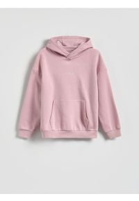 Reserved - Bawełniana bluza - fioletowy. Kolor: fioletowy. Materiał: bawełna