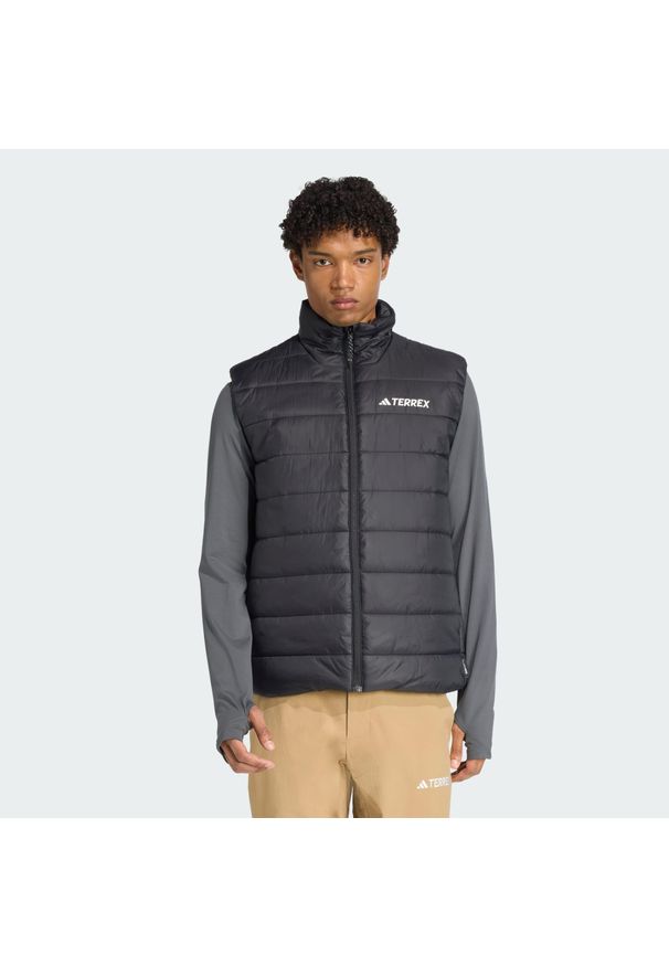 Adidas - Bezrękawnik Terrex Multi Essentials CLIMAWARM Padded. Kolor: czarny. Długość rękawa: bez rękawów. Technologia: ClimaWarm (Adidas). Sport: turystyka piesza