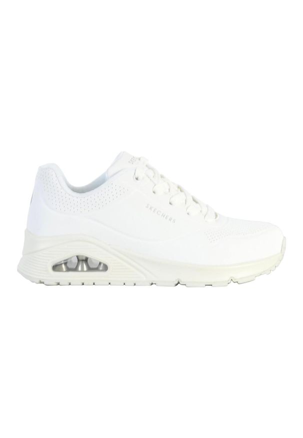 skechers - Buty na co dzień damskie SKECHERS UNO STAND ON AIR eko skóra. Okazja: na co dzień. Kolor: biały. Materiał: skóra. Model: Skechers Sport. Sport: turystyka piesza