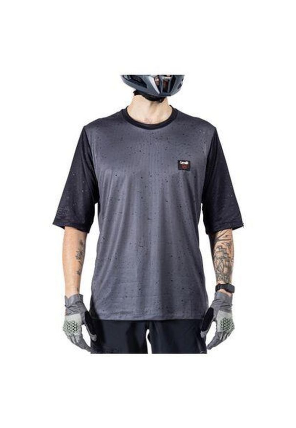 LEATT - Koszulka rowerowa męska Leatt Jersey MTB Enduro 3.0. Kolor: szary, wielokolorowy, czarny. Materiał: jersey. Sport: kolarstwo