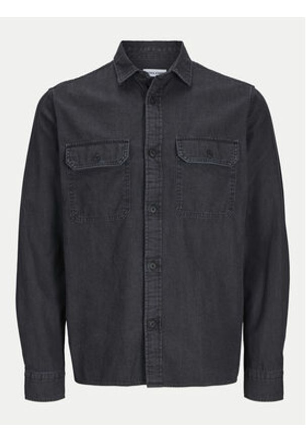 Jack & Jones - Jack&Jones Koszula jeansowa Travis 12269262 Czarny Comfort Fit. Kolor: czarny. Materiał: bawełna