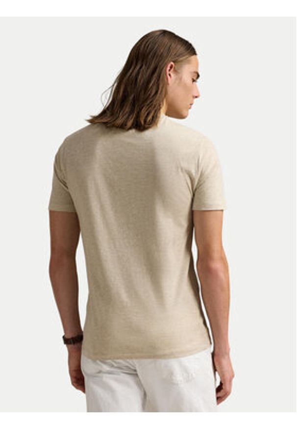 Polo Ralph Lauren T-Shirt 710671438203 Beżowy Slim Fit. Typ kołnierza: polo. Kolor: beżowy. Materiał: bawełna