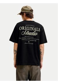 Jack & Jones T-Shirt Norrebro Typo 12282898 Czarny Regular Fit. Kolor: czarny. Materiał: bawełna #4