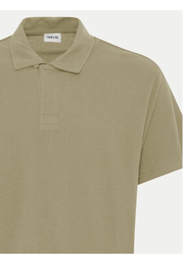 !SOLID - Solid Polo 21108171 Zielony Regular Fit. Typ kołnierza: polo. Kolor: zielony. Materiał: bawełna