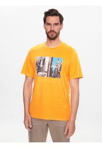Jack & Jones - Jack&Jones T-Shirt Booster 12232997 Pomarańczowy Standard Fit. Kolor: pomarańczowy. Materiał: bawełna