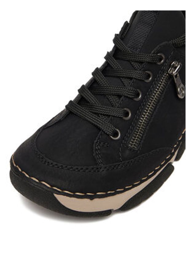 Rieker Sneakersy 45973-00 Czarny. Kolor: czarny. Materiał: syntetyk, materiał